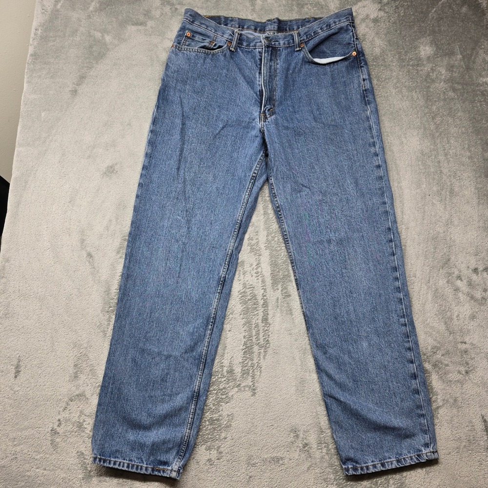 Levis 550 Relaxed Fit Tapered Leg Jeans Mens 38x34 Medium Wash Blue Denim Casual